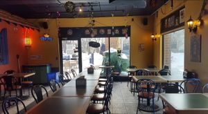 Facing entrance from inside at Burrito del Rio in Winnipeg