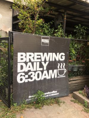 Easy to miss the name of the place! at Monkey Grounds Coffee in Iloilo City