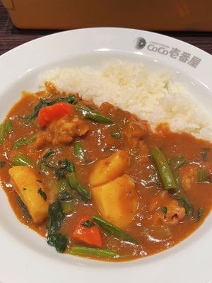纳豆蔬菜菠菜素咖喱饭   at Coco Ichibanya in Sapporo