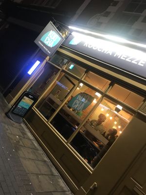 Outside the restaurant  at Koocha Mezze Bar in Bristol