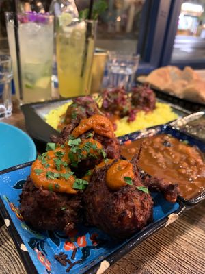 Mezze (veggie fritters)  #Veganuary at Koocha Mezze Bar in Bristol