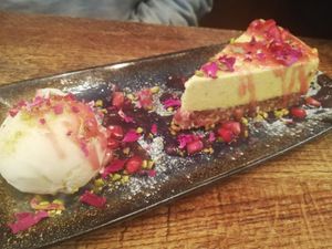 Cheesecake at Koocha Mezze Bar in Bristol