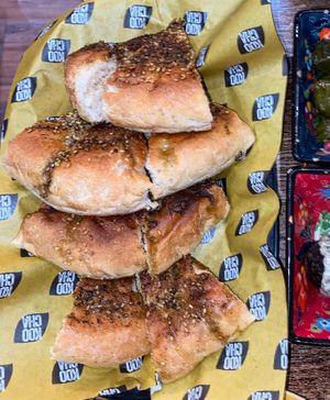 Za’atar flatbread   at Koocha Mezze Bar in Bristol
