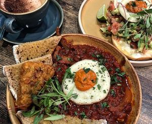 Vegan shakshuka   at Koocha Mezze Bar in Bristol