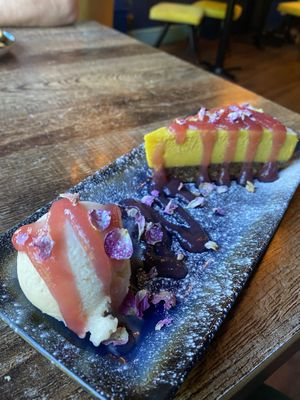 Cheesecake made with cashew cream. It was really good.   at Koocha Mezze Bar in Bristol