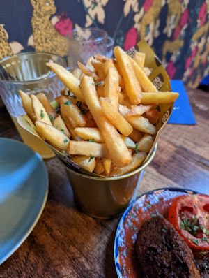 garlic fries  at Koocha Mezze Bar in Bristol