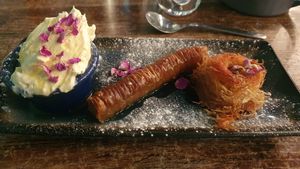 Vegan baklava! at Koocha Mezze Bar in Bristol