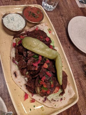 Seitan kebab... Delicious 😋 at Koocha Mezze Bar in Bristol