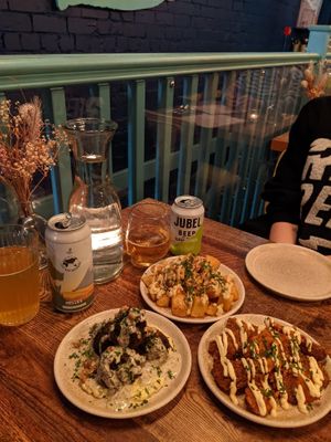3 mezze for £18. We went for the spinach balls, oyster wings and potatoes (can't remember the names of the actual dishes!) at Koocha Mezze Bar in Bristol