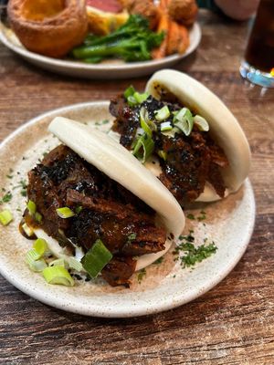 Doner bao buns  at Koocha Mezze Bar in Bristol