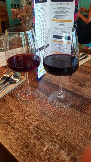 Pinot Noir and Malbec🍷 at Koocha Mezze Bar in Bristol
