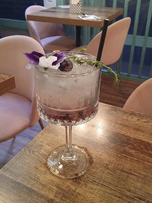 Blueberry mocktail at Koocha Mezze Bar in Bristol
