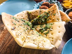 Zattar Flatbread! at Koocha Mezze Bar in Bristol