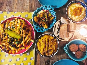 Selection of the mezze at Koocha Mezze Bar in Bristol