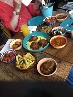 Selection of delicious mezzo  at Koocha Mezze Bar in Bristol