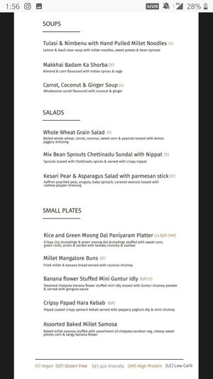 Menu at Go Native - Jayanagar in Bangalore