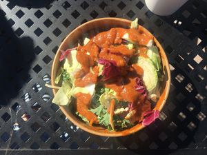 vegan thai peanut buddha bowl  at Yaks in Mount Shasta