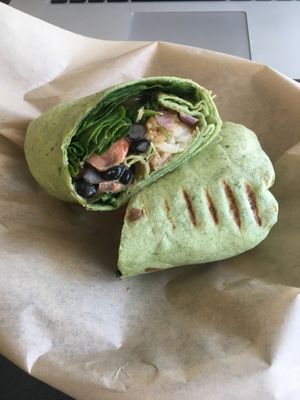 Vegan Keegan burrito with no avocado at Yaks in Mount Shasta