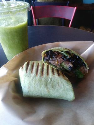 Keegan The Vegan Burrito at Yaks in Mount Shasta