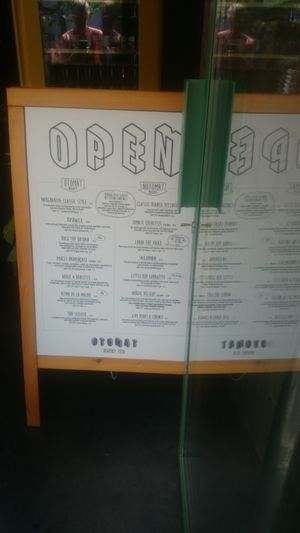 Menu at Otomat in Leuven