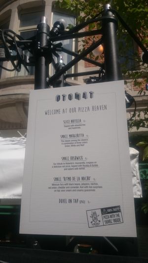 Menu at Otomat in Leuven