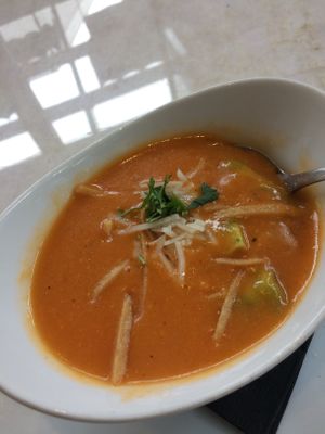 vegan tortilla soup at Tocaya Modern Mexican in El Segundo