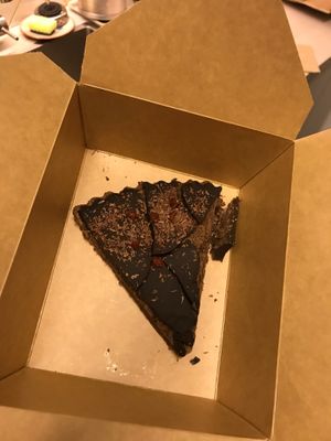 Chocolate tart at Happy Blender in Athens