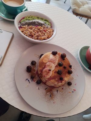 Pancakes at Happy Blender in Athens