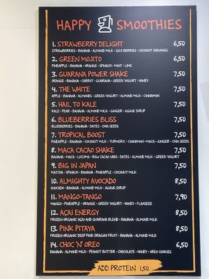 Menu 3 - Smoothies #Veganuary at Happy Blender in Athens