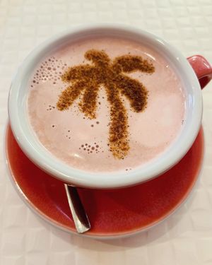 Pink Latte   at Happy Blender in Athens