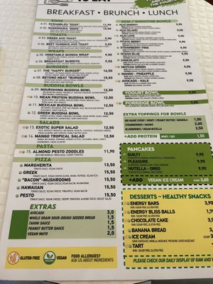Menu ALL VEGAN  at Happy Blender in Athens