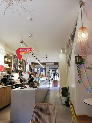 Inside at Happy Blender in Athens