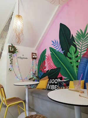 Inside at Happy Blender in Athens