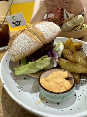 Beyond Meat Burgerr  at Happy Blender in Athens