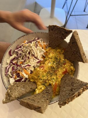 Scrambled tofuu  at Happy Blender in Athens