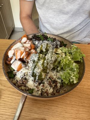 lentil bowl  at Happy Blender in Athens