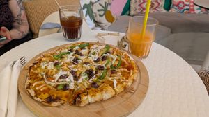 Greek Pita, Iced Americano and Energizer Juice at Happy Blender in Athens