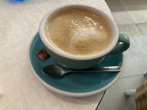 Vegan cappuccino   at Happy Blender in Athens