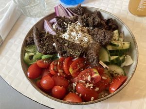 Greek salad bowl  at Happy Blender in Athens