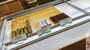 home made vegan and raw energy bar at Happy Blender in Athens
