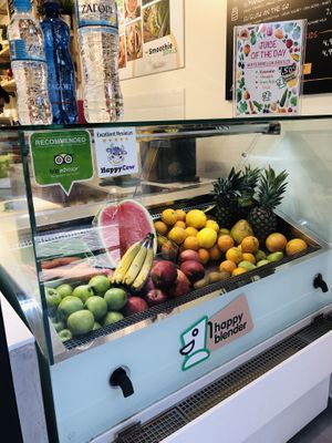 Fresh fruits at Happy Blender in Athens