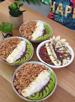 Three times acai Island bowl
One acai love bowl  at Happy Blender in Athens