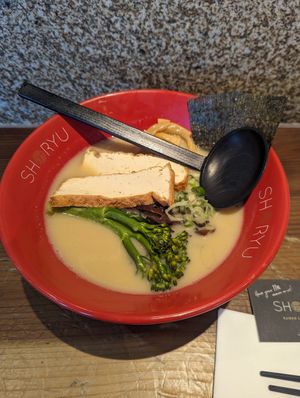 White natural vegan ramen #Veganuary at Shoryu Ramen in Manchester