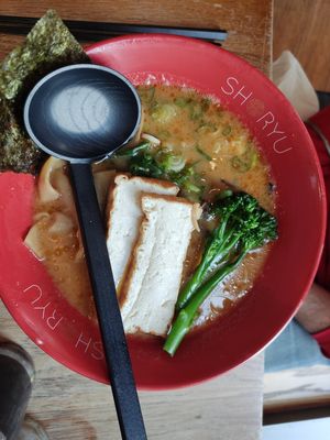 Spicy natural ramen (vegan) at Shoryu Ramen in Manchester