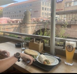 Pesto panini and vegan wrap  at Mischbar in Nuremberg