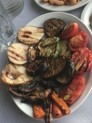 Roasted veg and roasted pear  at Panorama - Maybe closed in Kos