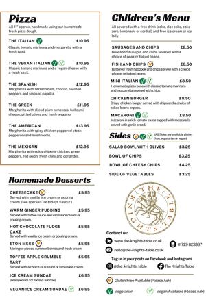  at The Knights Table in Settle