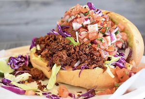 Vegan Soy chorizo  at Guacamaya Oasis in Downey