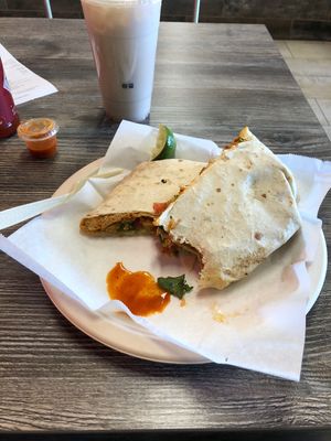 Brunch wrap...munch munch at Guacamaya Oasis in Downey