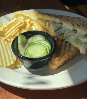 Vegan Legacy grilled sandwich  at The Board Room Cafe in Grand Forks